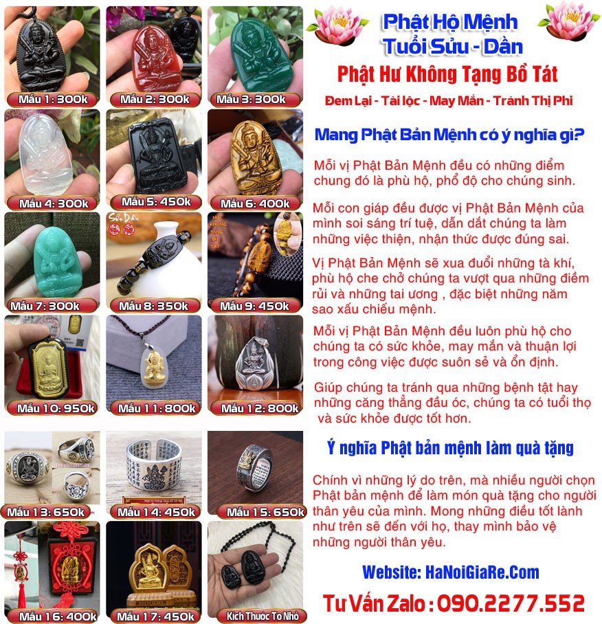 Phật Hư Không Tạng Bồ Tát - Vật Phẩm Phong Thuỷ Hợp Tuổi Sửu