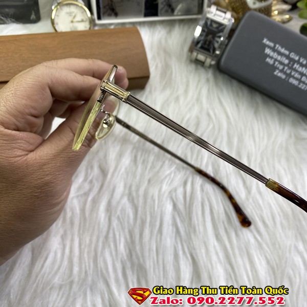 Gọng Kính Cận Castellani 12KGF Vàng Hồng - Gọng Kính Nam Đẹp Bọc Vàng Chính Hãng
