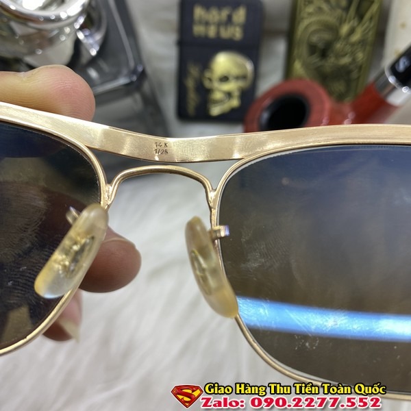 Kính Solex Quả Trứng Pháp Bọc Vàng 14k Chính Hãng - Kính Mát Nam
