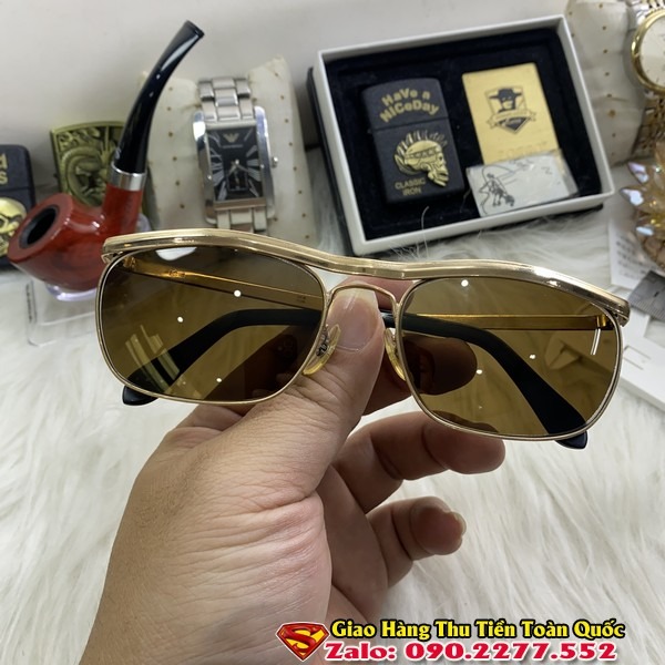 Kính Solex Quả Trứng Pháp Bọc Vàng 14k Chính Hãng - Kính Mát Nam