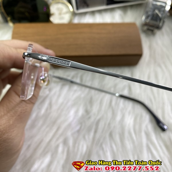 Gọng Kính 3 Mảnh Nhật Bãi Màu Bạc Còn Đẹp