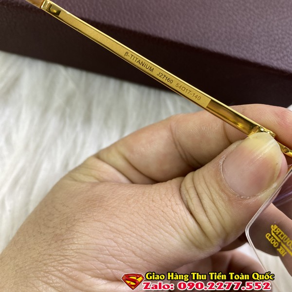 Gọng Kính Cận Mạ Vàng 18k - Gọng Kính Ttianium