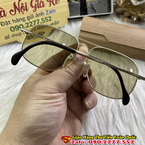 Kính Mát Nam Cổ Bọc Vàng Chính Hãng Mắt Vuông