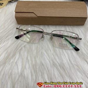 Gọng Kính Đẹp Titan Siêu Nhẹ Mắt Cước Màu Bạc