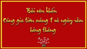 Văn khấn mùng 1 ngoài trời