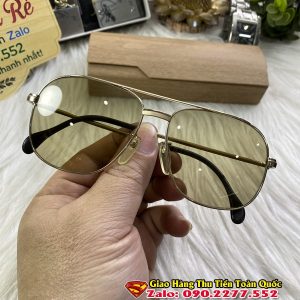 Kính Mát Nam Cổ Bọc Vàng Chính Hãng Mắt Vuông